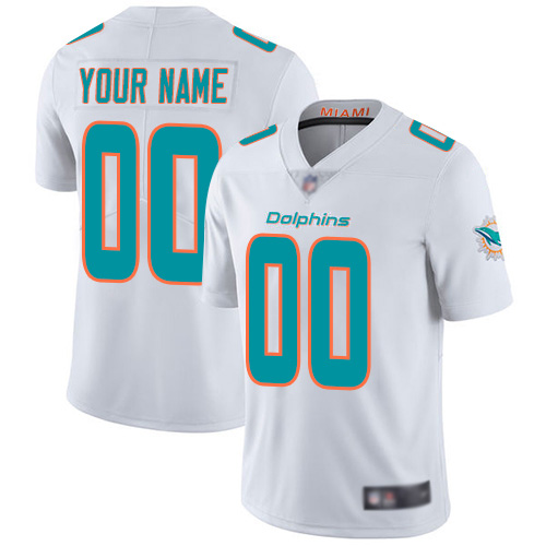 Limited White Men Road Jersey NFL Customized Football Miami Dolphins Vapor Untouchable